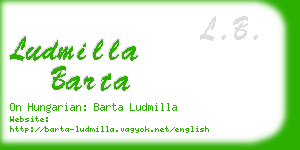 ludmilla barta business card